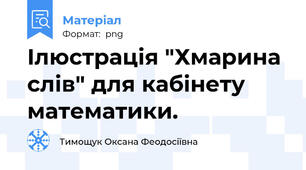 Ілюстрація "Хмарина слів" для кабінету математики.
