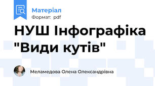 НУШ Інфографіка "Види кутів"