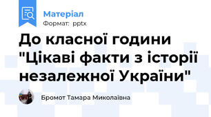 До класної години "Цікаві факти з історії незалежної України"