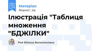 Ілюстрація "Таблиця множення "БДЖІЛКИ"