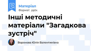 Інші методичні матеріали "Загадкова зустріч"