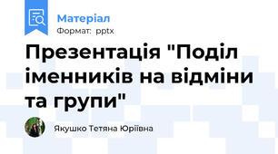 Презентація "Поділ іменників на відміни та групи"