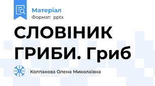СЛОВІНИК ГРИБИ. Гриб