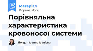 Порівняльна характеристика кровоносої системи