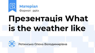 Презентація What is the weather like