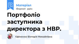Портфоліо заступника директора з НВР.