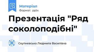 Презентація "Ряд соколоподібні"
