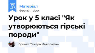 Урок у 5 класі "Як утворюються гірські породи"
