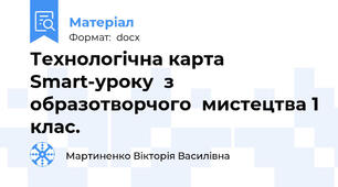 Технологічна карта Smart-уроку  з образотворчого  мистецтва 1 клас.