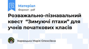 Розважально-пізнавальний квест  “Зимуючі птахи” для учнів початкових класів
