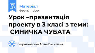 Урок –презентація  проекту в 3 класі з теми:   СИНИЧКА ЧУБАТА