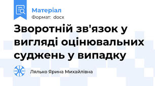 Зворотній зв'язок у вигляді оцінювальних суджень у випадку