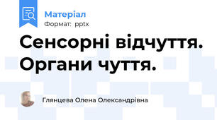 Сенсорні відчуття. Органи чуття.