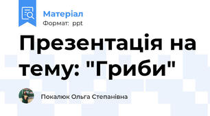 Презентація на тему: "Гриби"
