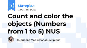 Count and color the objects (Numbers from 1 to 5) NUS