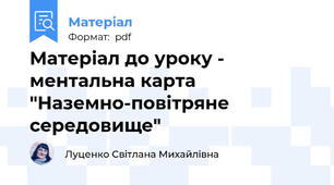 Матеріал до уроку - ментальна карта "Наземно-повітряне середовище"