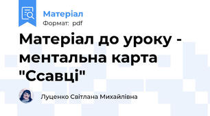 Матеріал до уроку - ментальна карта "Ссавці"
