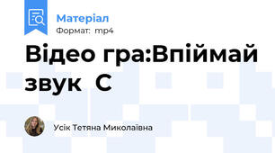 Відео гра:Впіймай звук  С