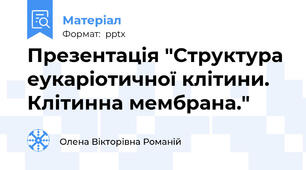 Презентація "Структура еукаріотичної клітини. Клітинна мембрана."