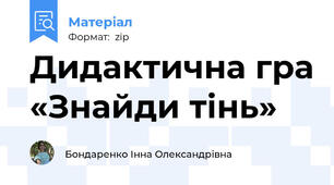 Дидактична гра «Знайди тінь»