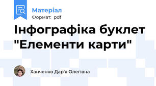 Інфографіка буклет "Елементи карти"