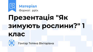 Презентація "Як зимують рослини?" 1 клас