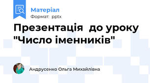 Презентація  до уроку "Число іменників"