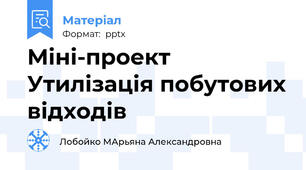 Міні-проект Утилізація побутових відходів