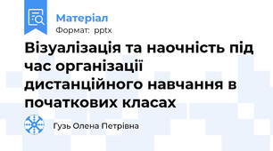 Візуалізація та наочність під час організації дистанційного навчання в початкових класах