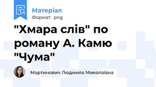 "Хмара слів" по роману А. Камю "Чума"