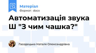 Автоматизація звука Ш "З чим чашка?"