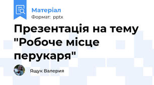 Презентація на тему "Робоче місце перукаря"
