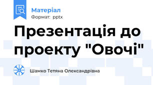 Презентація до проекту "Овочі"