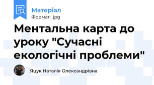 Ментальна карта до уроку "Сучасні екологічні проблеми"