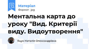 Ментальна карта до уроку "Вид. Критерії виду. Видоутворення"