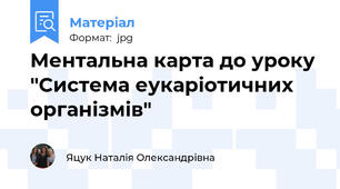 Ментальна карта до уроку "Система еукаріотичних організмів"