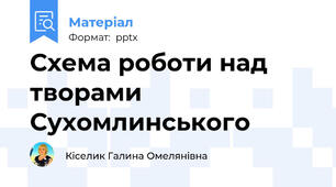 Схема роботи над творами Сухомлинського