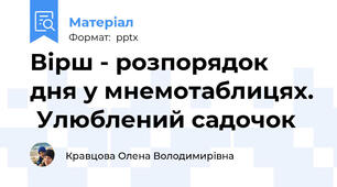 Вірш - розпорядок дня у мнемотаблицях.  Улюблений садочок