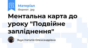 Ментальна карта до уроку "Подвійне запліднення"