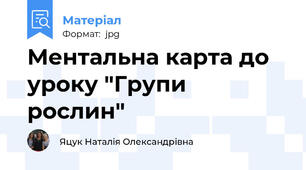 Ментальна карта до уроку "Групи рослин"
