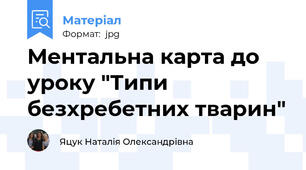 Ментальна карта до уроку "Типи безхребетних тварин"
