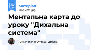 Ментальна карта до уроку "Дихальна система"