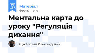 Ментальна карта до уроку "Регуляція дихання"