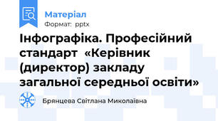 Інфографіка. Професійний стандарт  «Керівник (директор) закладу загальної середньої освіти»