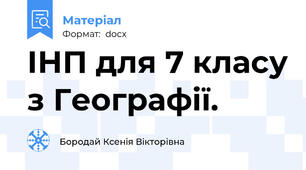 ІНП для 7 класу з Географії.