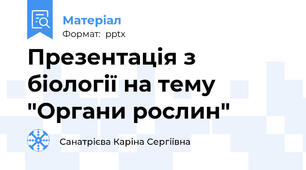 Презентація з біології на тему "Органи рослин"