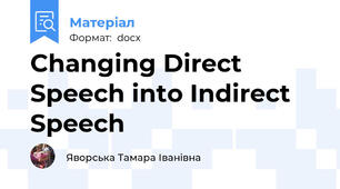 Changing Direct Speech into Indirect Speech