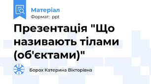 Презентація "Що називають тілами (об'єктами)"