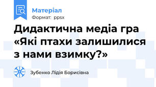 Дидактична медіа гра «Які птахи залишилися з нами взимку?»