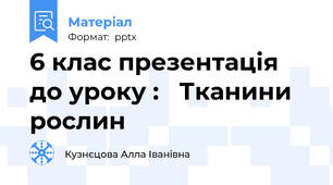 6 клас презентація до уроку :   Тканини рослин